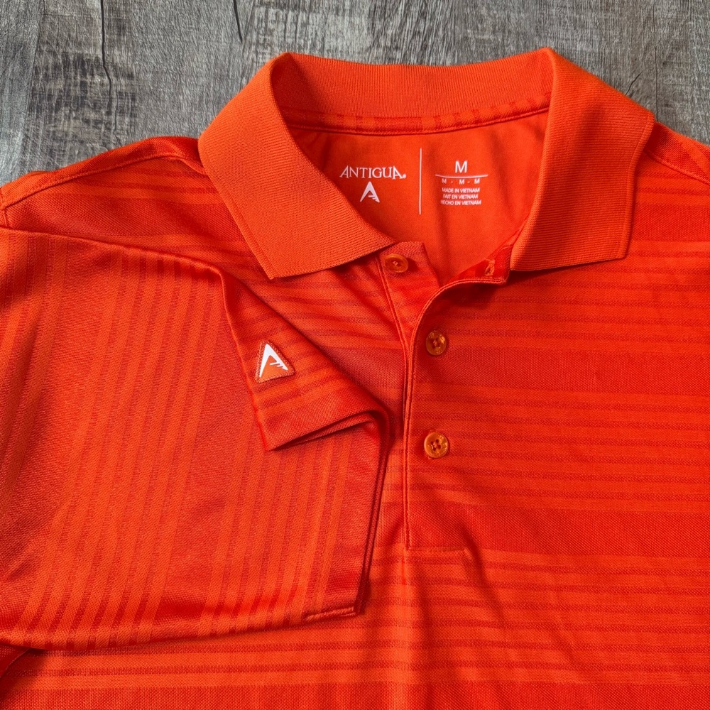 Antigua Men's Orange Polo Shirt